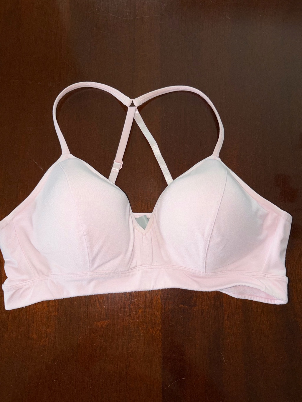 Athleta Pink Sport Top Bra Xl Padded Strappy